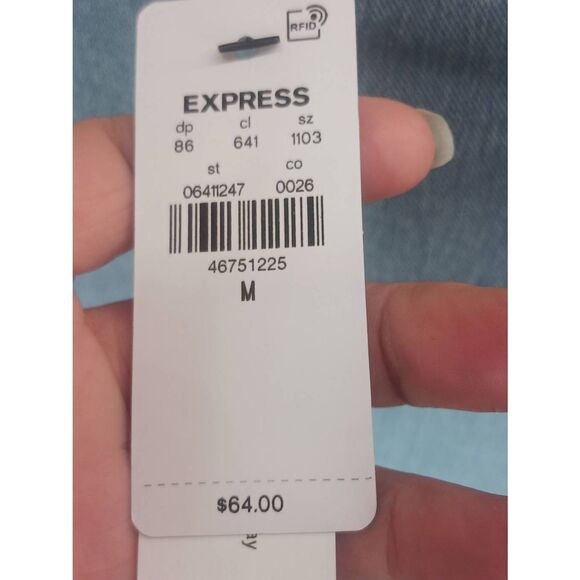 Express medium Women's chambray new with tags denim top - Picture 3 of 3